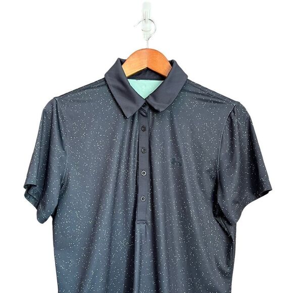 3 for $30! Under armour grey & blue dotted polo shirt - Picture 2 of 8